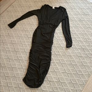 Elegant Green Long Sleeve Dress